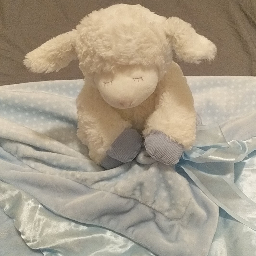 Blue baby gund blanket